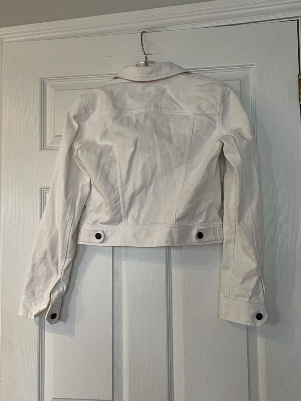 Ralph Lauren White Women's Denim Jacket with Button Front - Picture 3 of 3